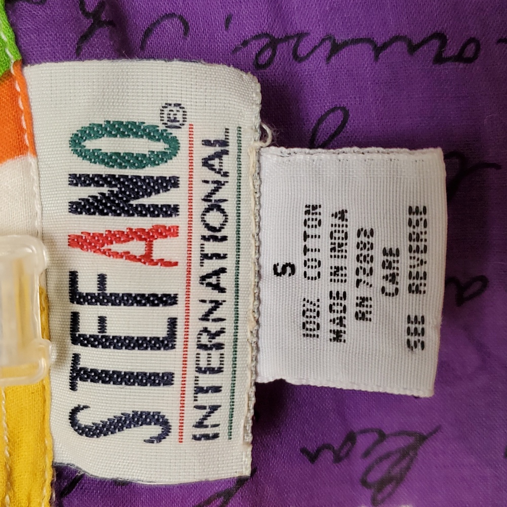 Vintage Stefano International Colorful Graphic Button Down Shirt - Picture 2 of 9